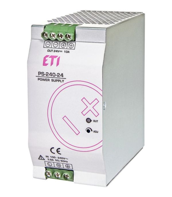 Блок живлення PS-240-24 (Вхід: 100-240V AC/140-340V DC; Вихід: 24-28V DC/240W/10A)
