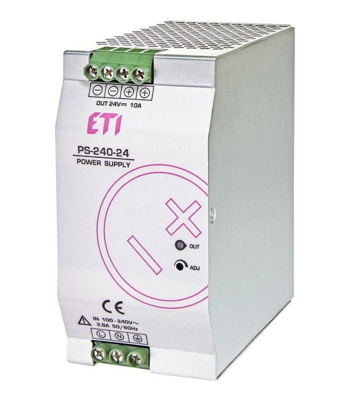 Блок живлення PS-240-24 (Вхід: 100-240V AC/140-340V DC; Вихід: 24-28V DC/240W/10A)
